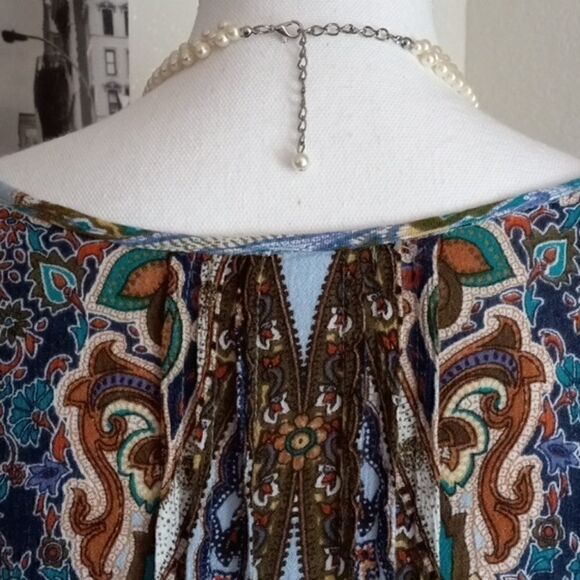 Bila teal multicolor swing top - Picture 8 of 11